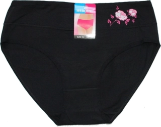 Dámské kalhotky do pasu RŮŽIČKA 199 černá