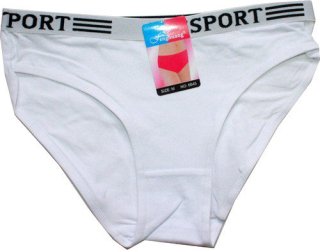 Dámské kalhotky bokové SPORT bílé 6645
