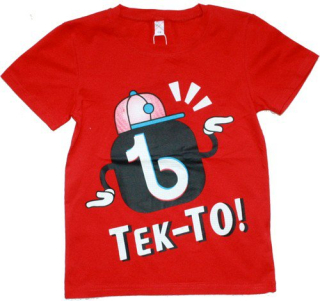 Dětské tričko chlapecké TEK-TO 87823 červené vel. 116 - 146