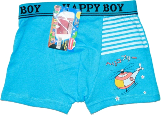 Dětské trenýrky, chlapecké boxerky modré vrtulmík 408 