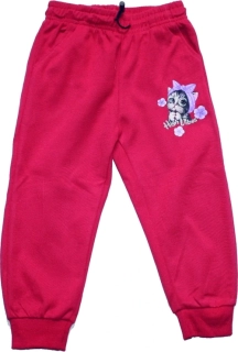 Dívčí tepláky slabé KOČIČKA 1509 růžové 