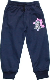Dívčí tepláky slabé KOČIČKA 1509 modré