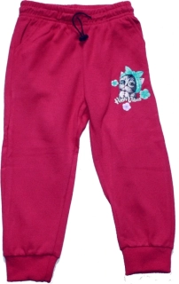 Dívčí tepláky slabé KOČIČKA 1509 růžová