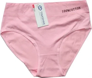 Dámské kalhotky do pasu 100% bavlna M1534 růžová