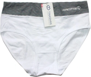 Dámské kalhotky 100% bavlna do pasu bílé M193 