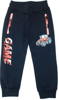 Dětské tepláky slabé svítící ve tmě nápis GAME 640 modrá