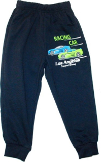 Dětské tepláky, chlapecké tepláky pro kluky RACING CAR 3007 černé