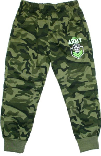 Chlapecké tepláky maskáčové khaki 251 khaki 